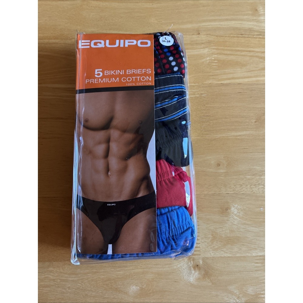Men's Equipo Bikini Briefs Size Large 5-Pack  NWT